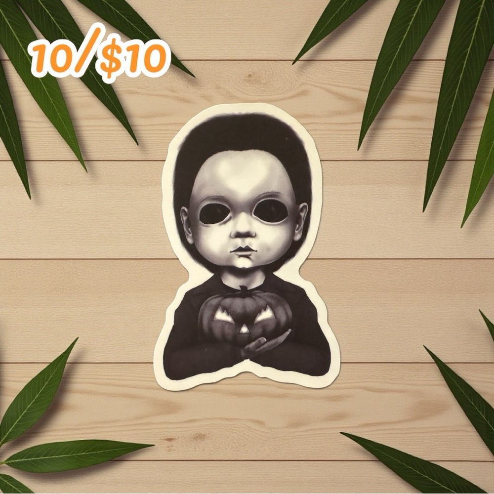 Creepy Baby Michael Myers Halloween Sticker – 2.5” Matte